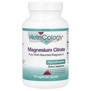 Nutricology, Magnesium Citrate, 90 Vegetarian Capsules