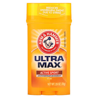 Arm & Hammer, UltraMax, Solides Antitranspirant-Deodorant, für Männer, Active Sport, 73 g (2,6 oz.)