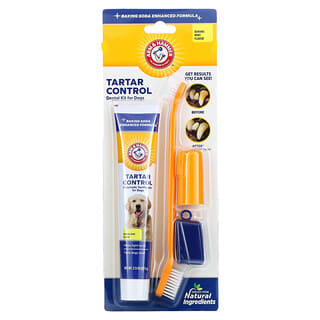 Arm & Hammer, Controle de Tártaro, Kit Dental para Cães, Banana e Menta, Kit com 4 Produtos