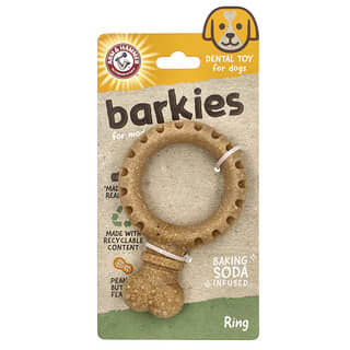 Arm & Hammer, Barkies For Moderate Chewers, Dental Toy For Dogs, Ring, Peanut Butter, 1 Toy