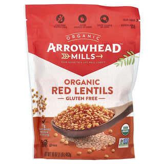 Arrowhead Mills, Lentejas rojas orgánicas, 453 g (16 oz)