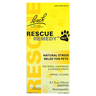 Bach, Remedios originales de flores, Rescue Remedy para mascotas, 0,7 fl oz (20 ml) gotero