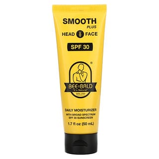 Bee Bald, Smooth Plus, Hidratante Diário para a Cabeça e o Rosto, FPS 30, 50 ml (1,7 fl oz)