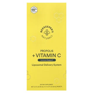 Beekeeper's Naturals, Propóleo y vitamina C, 12 sobres, 8 ml (0,27 oz. líq.) cada uno