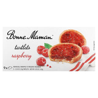 Bonne Maman, Tartlets, Raspberry, 9 Tartlets, 0.53 oz (15 g) Each