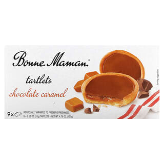 Bonne Maman, Tartelettes, Chocolat et caramel, 9 tartelettes de 15 g chacune