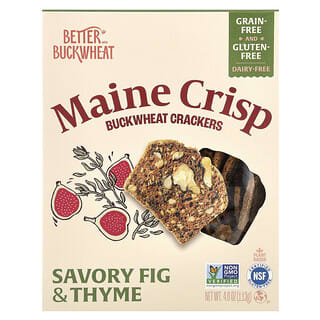 Better with Buckwheat, Maine Crisp Buckwheat Crackers, Savory Fig & Thyme, 4 oz (113 g)