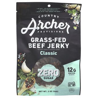 Country Archer Jerky, Grass-Fed Beef Jerky, Classic, 2 oz (56 g)