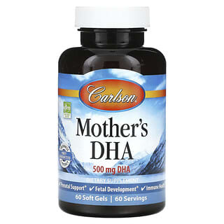 Carlson, Mother's DHA, 500 mg, 60 Soft Gels