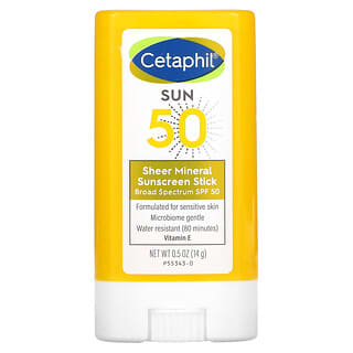 Cetaphil, Bastão de Proteção Solar Mineral, FPS 50, 14 g (0,5 oz)