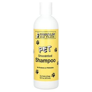 Charlie and Frank, Shampoo para Animais de Estimação, Cães e Gatos, Sem Perfume, 473 ml (16 fl oz)