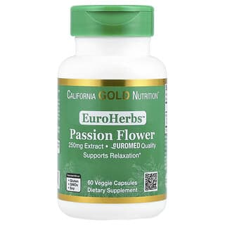 California Gold Nutrition, EuroHerbs™, Passionsblumenextrakt, Euromed-Qualität, 250 mg, 60 vegetarische Kapseln