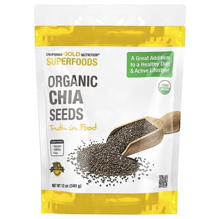 California Gold Nutrition, Superfoods, Semillas de chía orgánica, 340 g (12 oz)