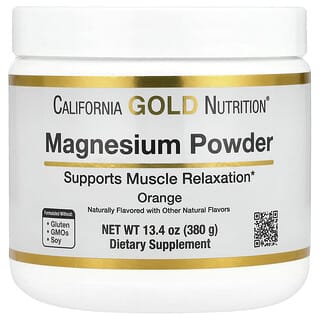 California Gold Nutrition, Magnesium Powder Beverage, Magnesium-Getränkepulver, Orange Crush, 380 g (13,4 oz.)