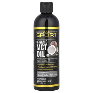 California Gold Nutrition, Sport, Organic MCT Oil, Bio-MCT-Öl, geschmacksneutral, 355 ml (12 fl. oz.)