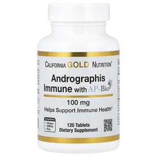 California Gold Nutrition‏, Andrographis Immune עם AP-Bio‏, 100 מ"ג, 120 טבליות