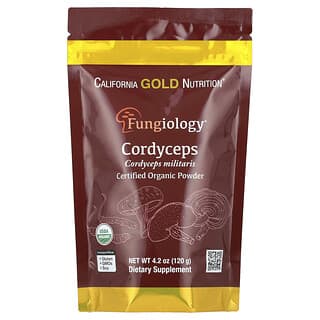 California Gold Nutrition, Fungiology®, Certified Organic Cordyceps Militaris Powder, 4.2 oz (120 g)