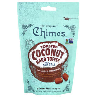 Chimes, Tofe duro de coco tostado con sal marina, 100 g (3,5 oz)