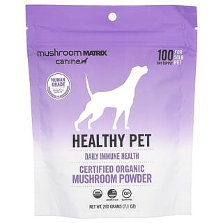 كانين ماتريكس‏, Healthy Pet ، مسحوق فطر عضوي معتمد ، مناسب لوزن 50 رطلًا ، للكلاب والقطط ، 7.1 أونصة (200 جم)