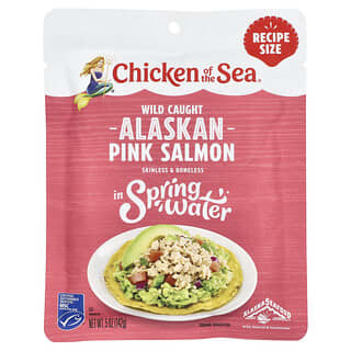 Chicken of the Sea, Salmón rosado de Alaska capturado en estado salvaje en agua de manantial, 142 g (5 oz)