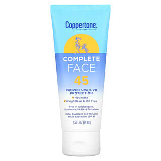 Coppertone, Loção de Proteção Solar, Completo para o Rosto, FPS 45, 74 ml (2,5 fl oz)