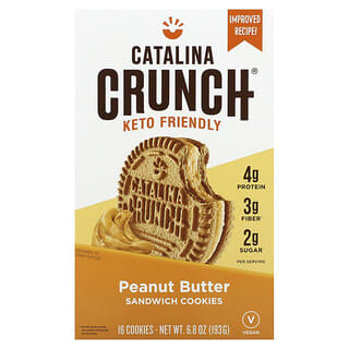 Catalina Crunch, Keto Sandwich Cookies, Peanut Butter, 16 Cookies, 6.8 oz (193 g)