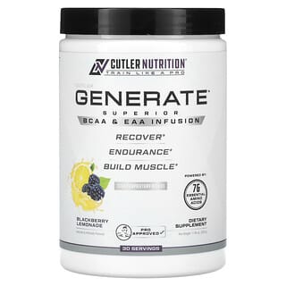 Cutler Nutrition, Generate, Superior BCAA & EAA Infusion, Blackberry Lemonade, 11.64 oz (330 g)