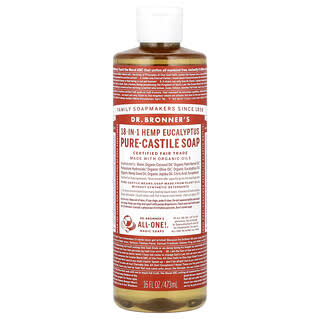 Dr. Bronner's, 18-in-1 Hemp Pure-Castile Soap, Eucalyptus, 16 fl oz (473 ml)