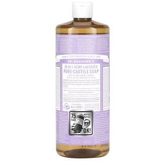 Dr. Bronner's, 18-in-1 Hemp Pure-Castile Soap, Lavender, 32 fl oz (946 ml)