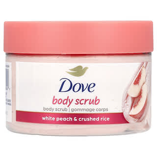 Dove, Exfoliante corporal, Melocotón blanco y arroz triturado, 298 g (10,5 oz)