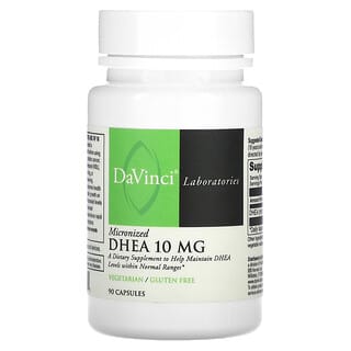 DaVinci Laboratories of Vermont, DHEA micronizado, 10 mg, 90 cápsulas