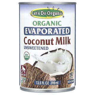 Edward & Sons, Let's Do Organic®, Leche de coco evaporada orgánica, Sin endulzar, 398 ml (13,5 oz. líq.)