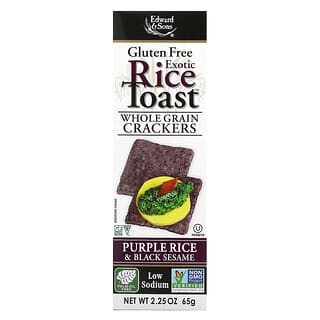 Edward & Sons, Exotic Rice Toast, Whole Grain Crackers, Purple Rice & Black Sesame, 2.25 oz (65 g)