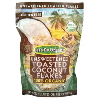 Edward & Sons, Let's Do Organic, 100% Organic Unsweetened Toasted Coconut Flakes, 7 oz (200 g)