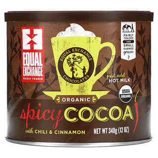 Equal Exchange, Cacau Picante Orgânico com Pimenta e Canela, 340 g (12 oz)