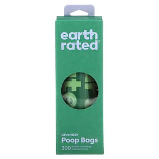 Earth Rated, Bolsas para desechos de perros, lavanda, 300 bolsas