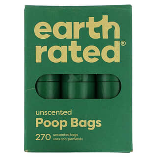 Earth Rated, Bolsas para desechos de perros, Sin fragancia, 270 bolsas