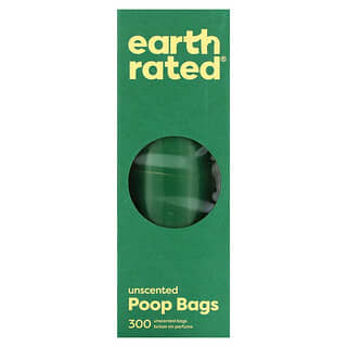 Earth Rated, Sacos de lixo para cães, sem cheiro, 300 sacos