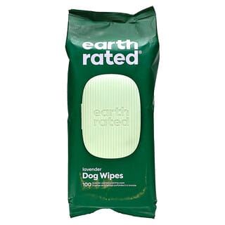 Earth Rated, Lingettes pour chiens, Lavande, 100 lingettes