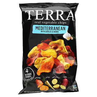 Terra, Batatas Fritas de Vegetais de Verdade, Mediterrâneo com Alho e Ervas, 141 g (5 oz)