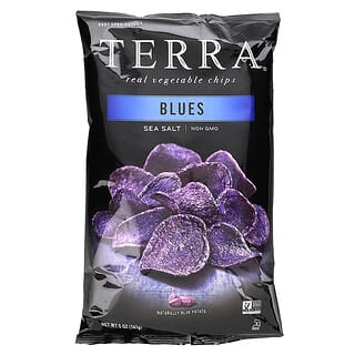 Terra, Batatas Fritas de Vegetais Reais, Azuis, Sal Marinho, 141 g (5 oz)