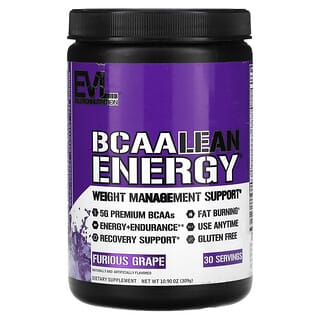 إيفلوشن نوتريشن‏, BCAA Lean Energy ، عنب غاضب ، 10.90 أونصة (309 جم)