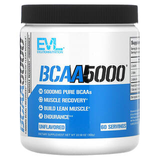 EVLution Nutrition, BCAA5000, Sans arôme, 300 g