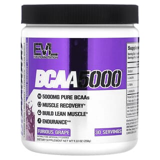 إيفلوشن نوتريشن‏, BCAA5000 ، عنب غاضب ، 9.1 أونصة (258 جم)