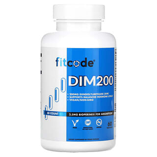 fitcode, DIM200, Дииндолилметан (DIM), 200 mg, 60 вегетариански капсули