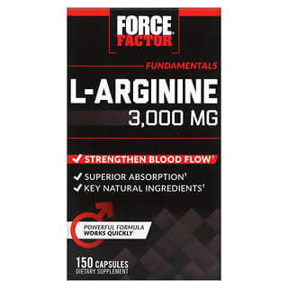 Force Factor, L-arginina, 3000 mg, 150 cápsulas (600 mg por cápsula)