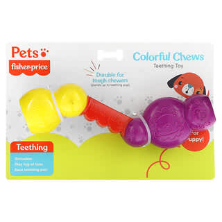 Fisher-Price, Mascotas, Masticables de colores, Juguete para la dentición, Para cachorros`` 1 juguete masticable