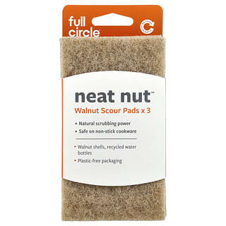 Full Circle, Neat Nut, Walnussschalen-Scheuerpads, 3er-Pack