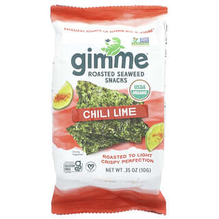 gimMe, Kavrulmuş Deniz Yosunu Atıştırmalıkları, Chili Misket Limonu, 0,35 oz (10 g)