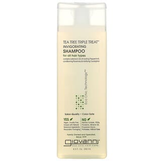 Giovanni, Tea Tree Triple Treat, Champú revitalizante con árbol del té, Para todo tipo de cabello, 250 ml (8,5 oz. líq.)